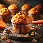 muffins veganos de zanahoria y nueces