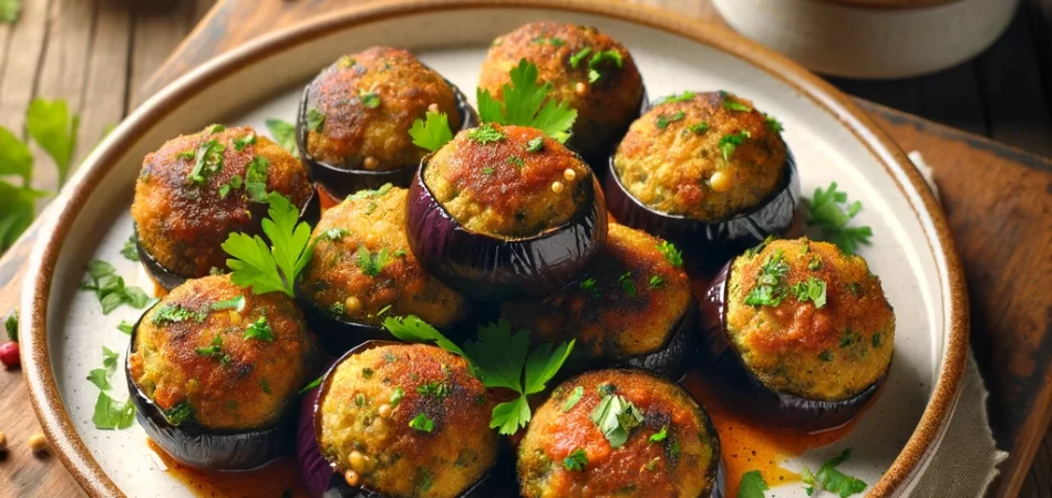 albóndigas veganas de berenjena