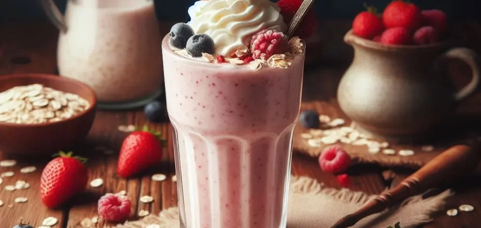 batido vegano de fresa