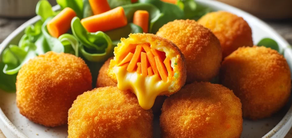 croquetas de zanahoria y queso vegano