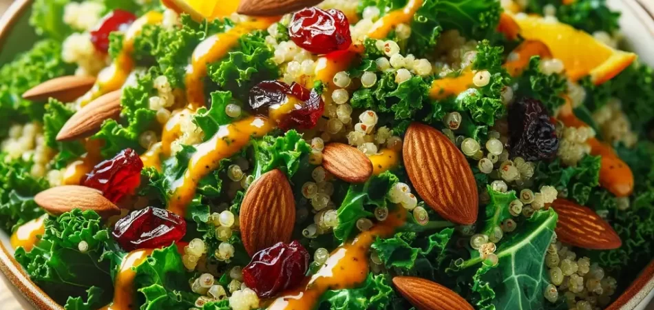 ensalada de quinoa y kale