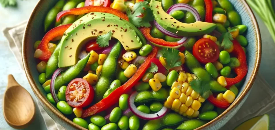 ensalada vegana de edamame