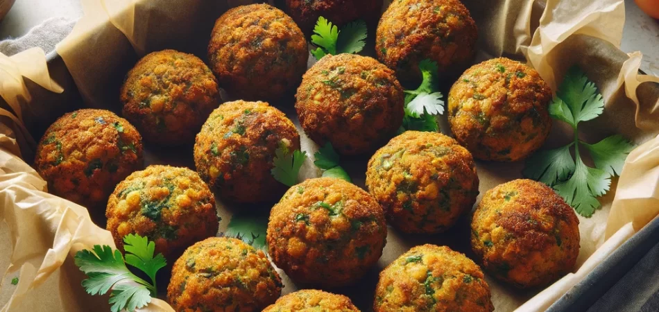 falafel de garbanzos al horno