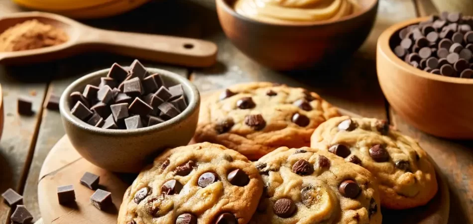 galletas veganas de plátano y chocolate