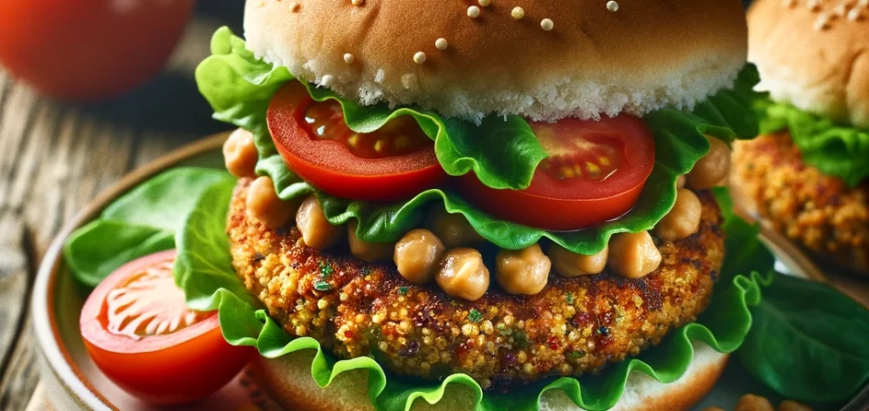 hamburguesas de quinoa y garbanzos