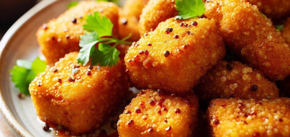 nuggets de tofu y quinoa