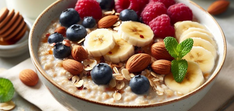 porridge de avena y frutos secos