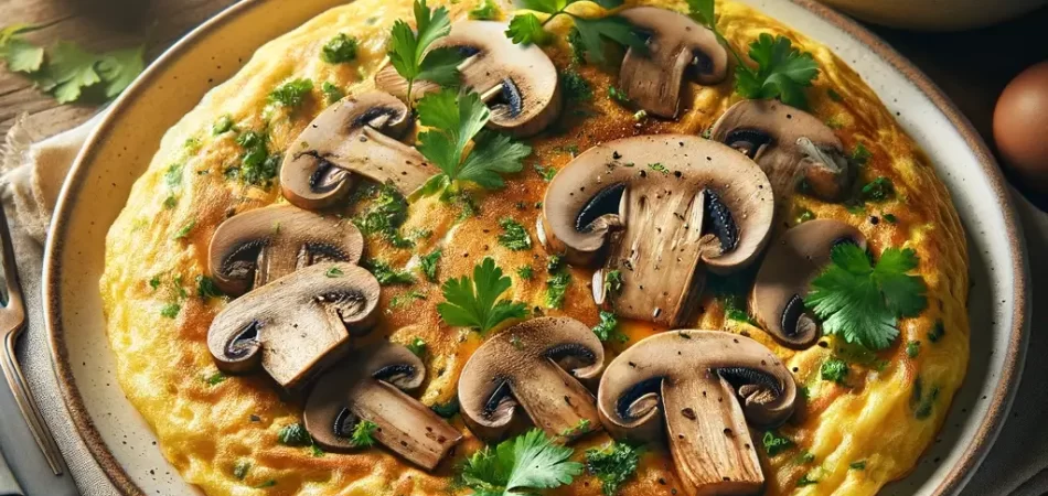 tortilla vegana de champiñones